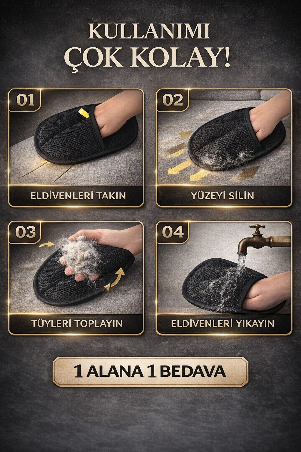 FurClean Pro™ - Tüy Temizleme Eldiveni