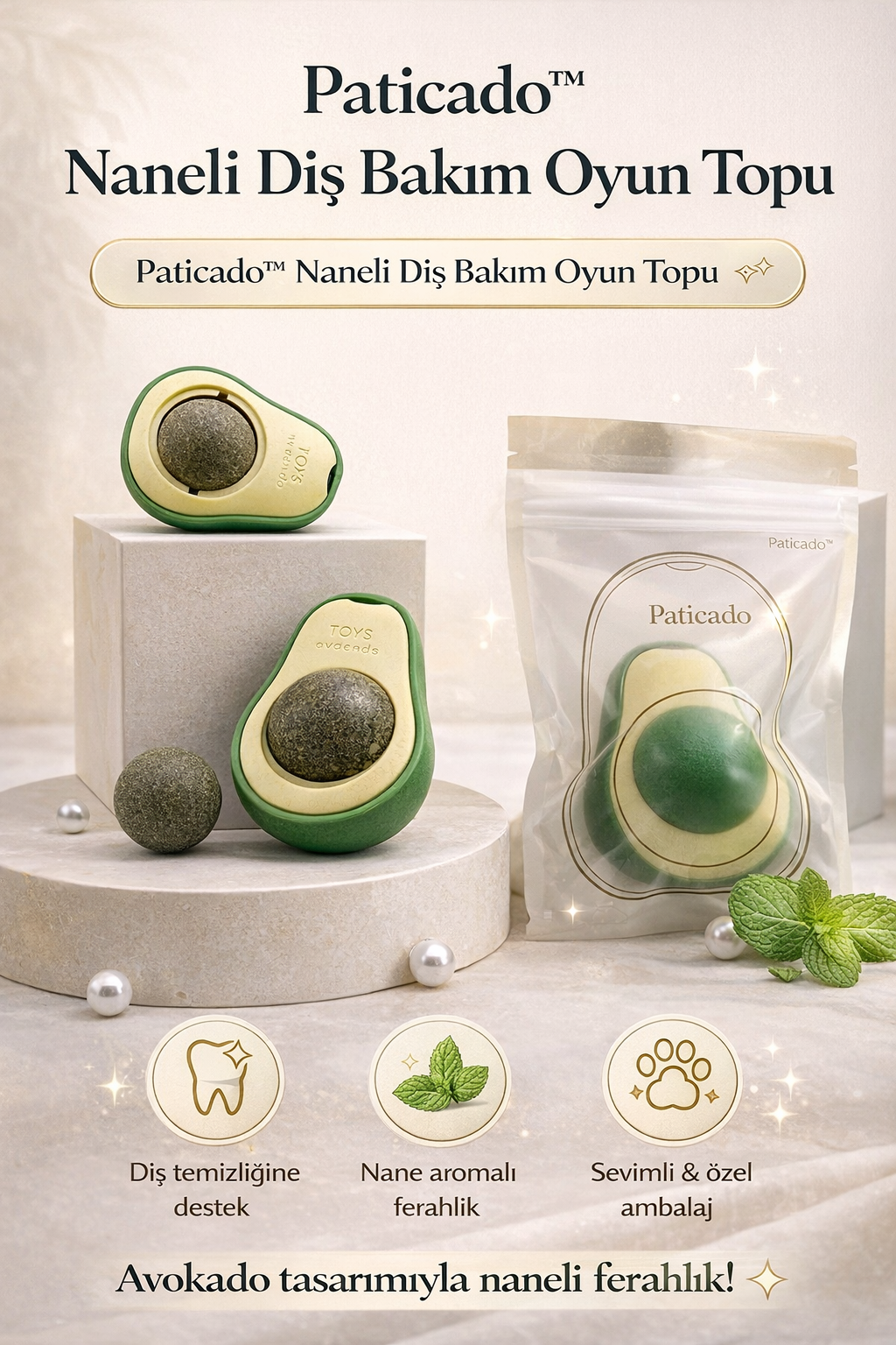 Paticado™ Naneli Diş Bakım Oyun Topu