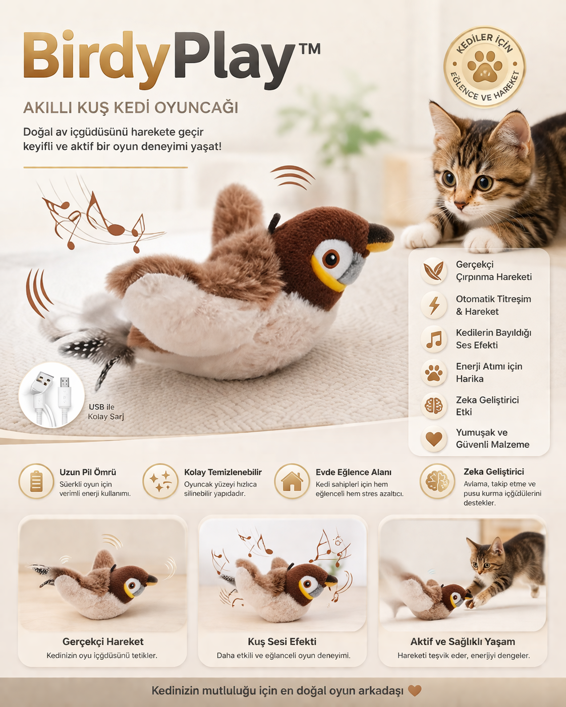BirdyPlay™ Akıllı Kuş Oyuncağı