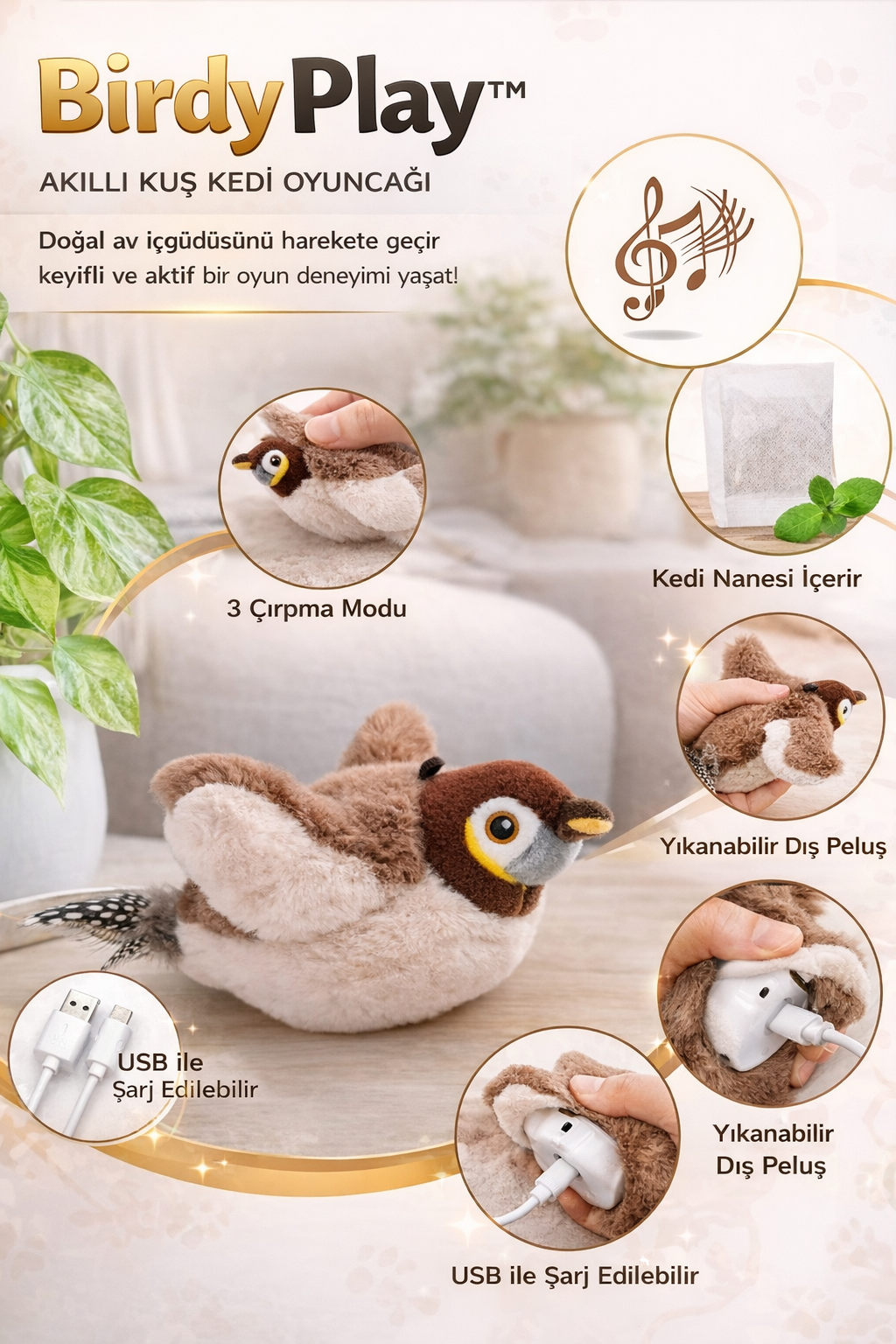 BirdyPlay™ Akıllı Kuş Oyuncağı