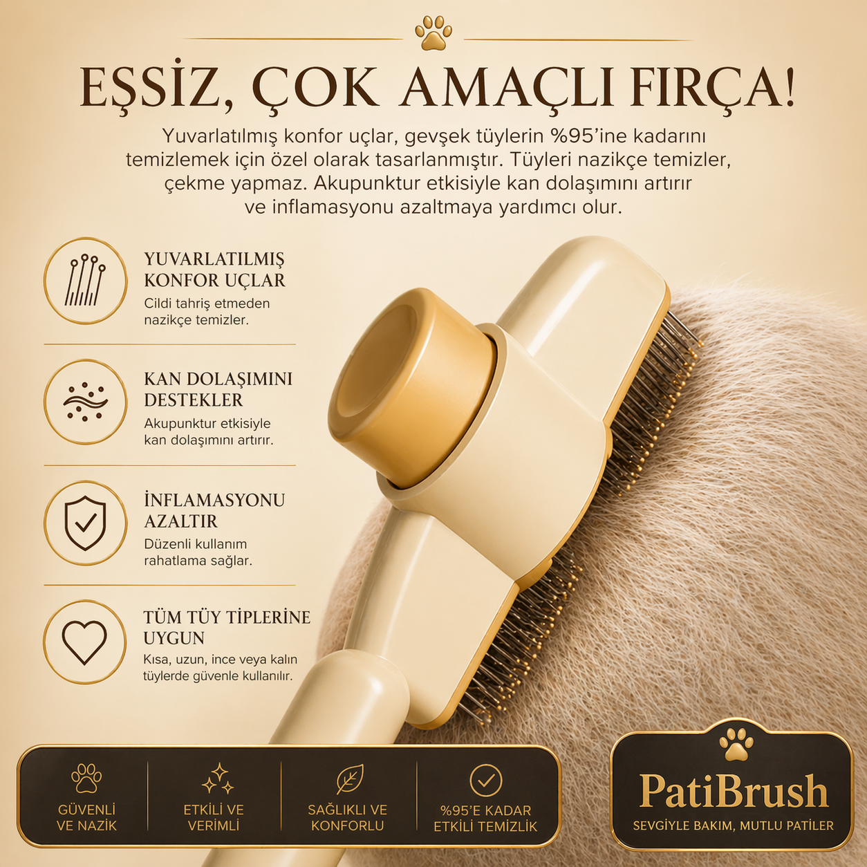 PatiBrush™ – Tüy Toplayan Akıllı Tarak