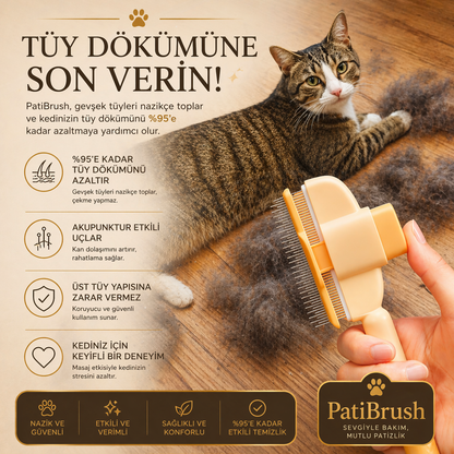 PatiBrush™ – Tüy Toplayan Akıllı Tarak