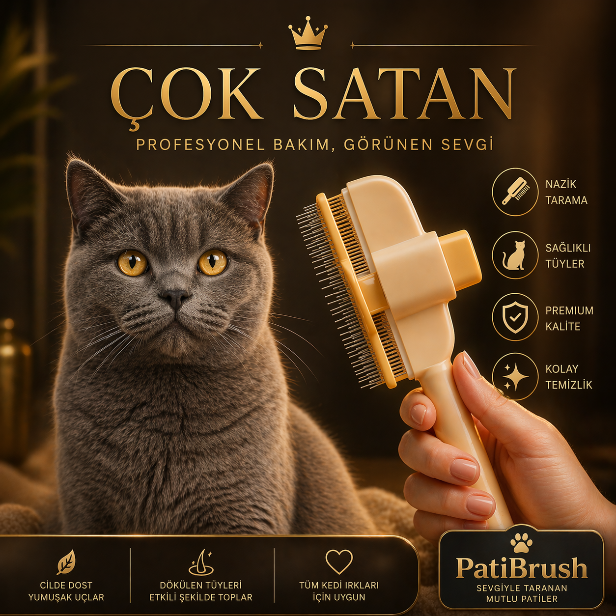 PatiBrush™ – Tüy Toplayan Akıllı Tarak